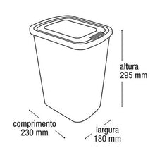 Cargar imagen en el visor de la galería, Papelero C/Tapa C/Botón 9 Lts
